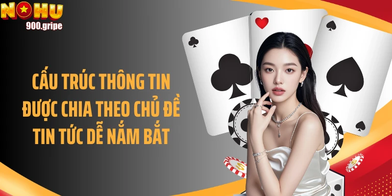 Cấu trúc thông tin được chia theo chủ đề tin tức dễ nắm bắt